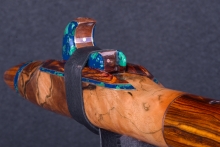 Mun Ebony Burl Native American Flute, Minor, Low D-3, #S1K (5)